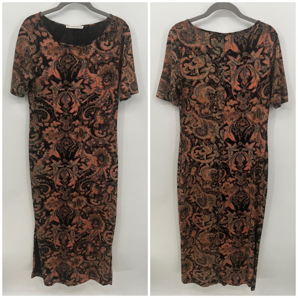Peruvian Connection paisley batik print maxi dress